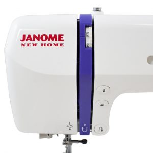 Janome logotype on a brand new sewing machine